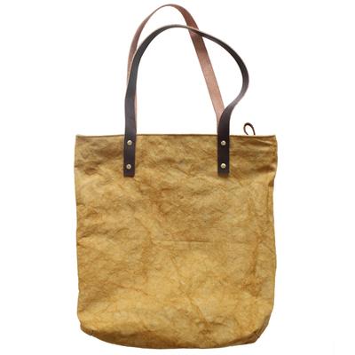 China Reusable Breathable Recyclable Paper Waterproof Handled Tyvek Kraft Paper Tote Bag Handle Bag Shopping Bags for sale