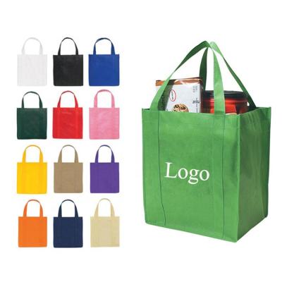 China Custom Eco Friendly Non Reusable Tote Woven Bag From Logo Print Supermarket ECO Shopping for sale