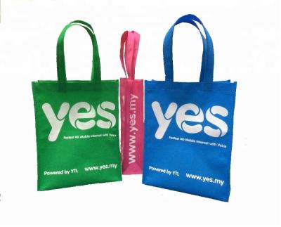 China Custom Eco-friendly Logo Eco Print Grocery Recyclable Tote Carrier Shopping pp nonwoven bag for sale