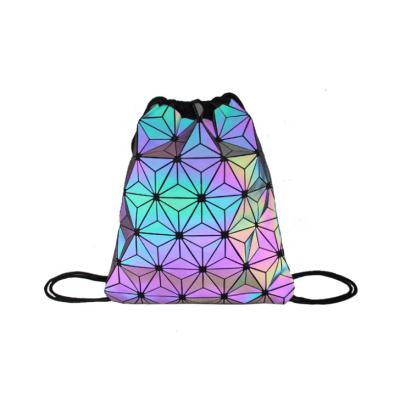 China Cheap Eco Handled Reuse Polyester Drawstring Backpack Logo Sport Basketball Women Drawstring Bag for sale