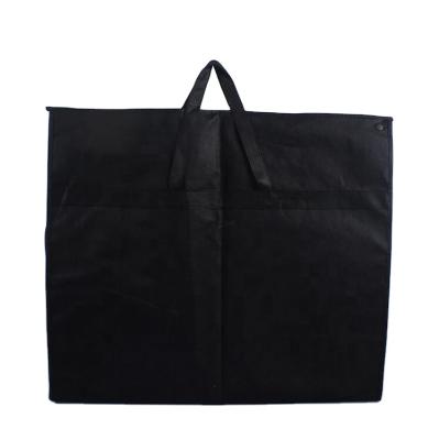 China Eco-friendly Customized Wholesale Non Woven Fabric Suit Dress Clothes Garment Bag Black Zipper Suit Garment Bag for sale