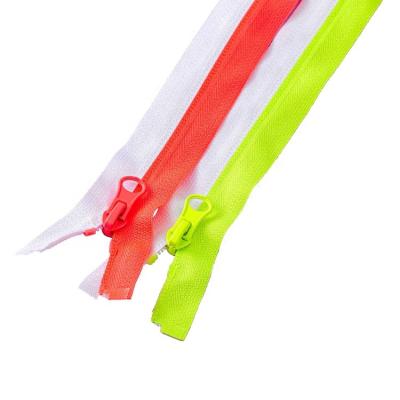 China Supply High Quality Easy Viable Open End Nylon Zipper Manufacturer Multi Color Customization Band Separating Open End Nylon Zipper for sale