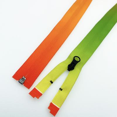 China Viable Rainbow Print Zippers Clothing Accessories Nylon Zippers for sale