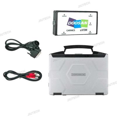 China CF54 Laptop + Para ferramenta de diagnóstico Doosan DOOSAN Uvim Detector de falhas do motor DDT SCR DPF DCU ECU Excavator Scanner de diagnóstico à venda