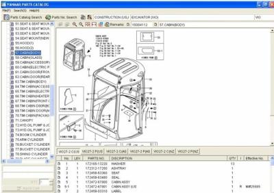 China Auto diagnostiek Software Yanmar Spare Parts Catalog epc 2009 voor Crawler graafmachines Te koop