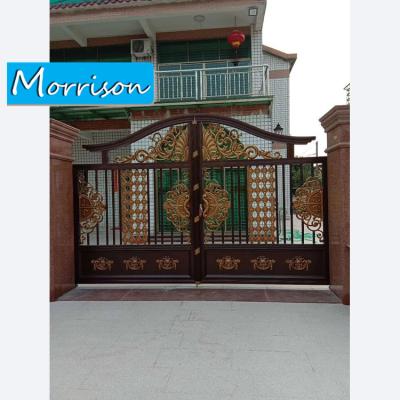 China Small Modern Channel Door Grille Designs Aluminum Fence Door For Sale for sale