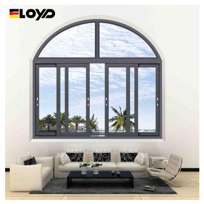 China Hurricane Impact Thermal Break Double Glazed Aluminum French Aluminium Commercial Sliding Window Price for sale