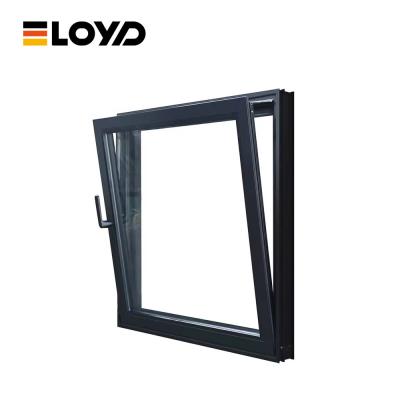 China Openable Fixed glass Charcoal Aluminium Tilt And Turn Window For House for sale