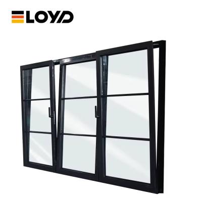 China ODM Six Chamber Thermal Break Aluminium Tilt And Turn Window For House Villa for sale