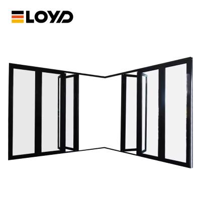 China Bifold Sliding Folding Glass Doors Thermally Broken Double Pane for sale