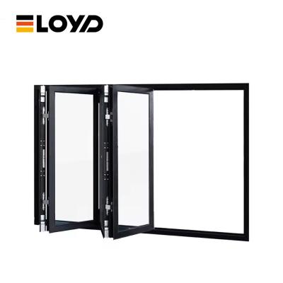 China Slimline Aluminium Frame Glas Klappende Patio deuren Buiten Accordion deuren Geïsoleerd Te koop