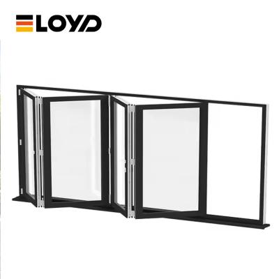 China A la izquierda fuera swing plegable puertas de patio exterior acordeón Weatherstripping puerta en venta