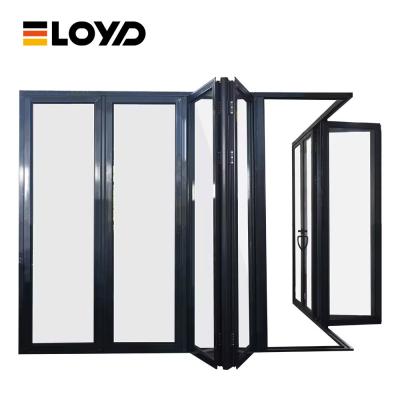 China Opstapelbare schuifdeuren voor patio's Aluminium frame 80x72 Double Pane Te koop