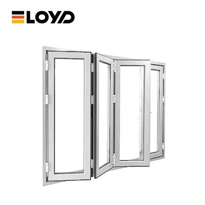 China Powder Coated Aluminum Accordion Bifold Glass Doors Exterior Triple Glazing for sale