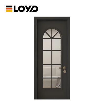 China Interior Steel Wooden Glass French Doors Internal Double Glazed European Standard for sale