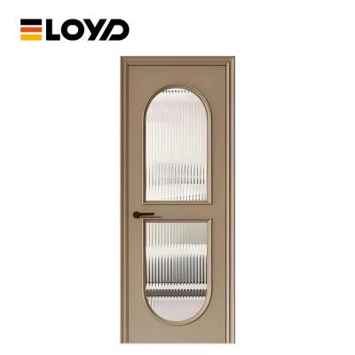 China Reinforced Narrow Stile Storefront Door Swing Exterior Wood Door With Glass Panel for sale