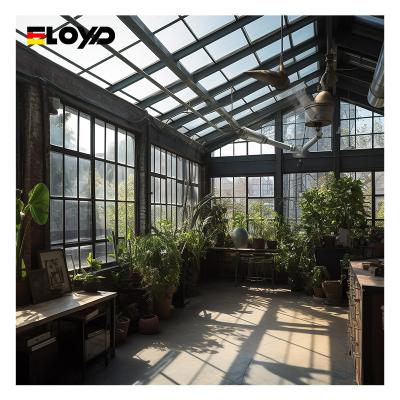 China Lowe Tempered Aluminium Glass Enclosed Sunrooms Retractable Freestanding for sale