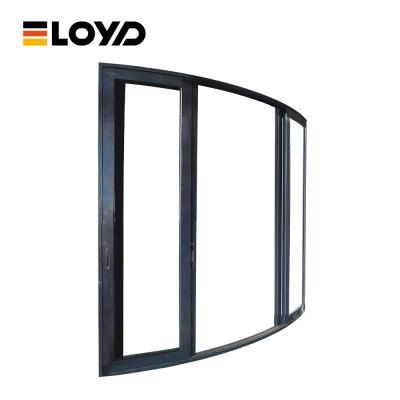 China Custom 8x8 Sliding Glass Door Waterproof Commercial Aluminum Glass Door for sale