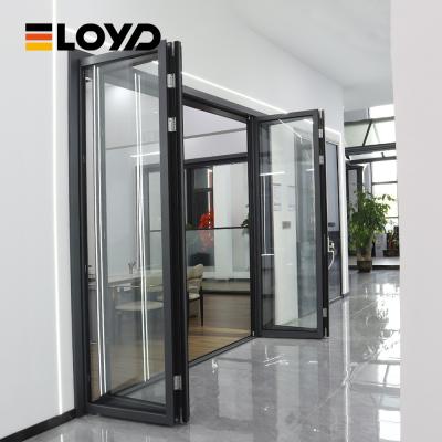 China Eloyd Balcony bifold accordion folding sliding door panoramic patio door sliding door for sale