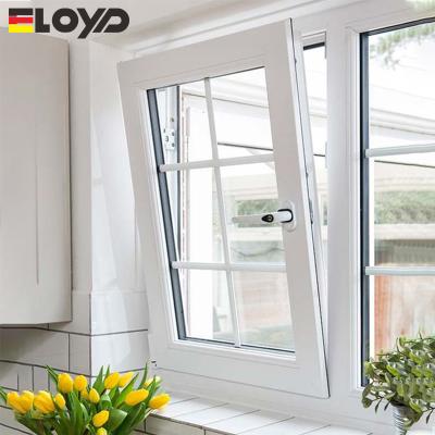 China aluminum casement window customized Thermal break Double layer tempered glass inward and outward tilt and turn casement window for sale