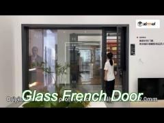 internal aluminium framed frosted glass french doors glass wall divider