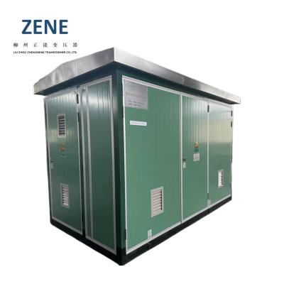 China Compact 11kv European box type three phase prefabricated substation 5mva 8mva for sale