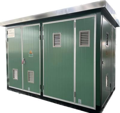 China Compact 13.8kv 22kv 33kv prefabricated substation power electric susbstation with dry type transformer for sale