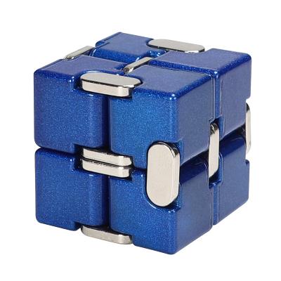 China Cube Mini Aluminum Infinity Cube Metal Folding Decompression and Relaxation Metal Stress Cube Restless Person Toys for sale