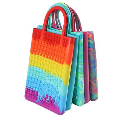 China Cheap Bubble Game Bubble Bag Price Bubble Game Bubble Bag Silicone Shoulder Tote Bags For Kids for sale