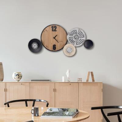 China Art Decor Large Wall Clock Metal Craft 3d Handmade Wall Art Clocks for sale
