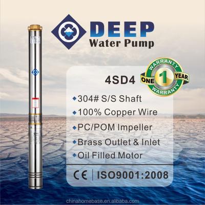 China 4SD4 Series Submersible Motor Oil Water Pump 1hp AC Power for sale