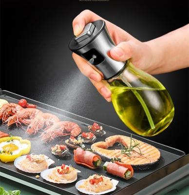 China Household Sustainable Olive Oil Sprayer Glass Bottle Stainless Steel Grill Sprayer for sale