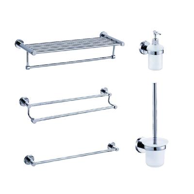 China Wholesale Luxury Zinc Alloy Luxury Bathroom Shelf Towel Rack WC Hardware for sale