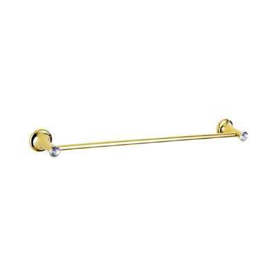 China Modern Bathroom Accessories Hardware Shelf Gold Diamond Zinc Alloy Towel Rack for sale