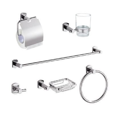 China Modern Wholesale Zinc Alloy Chrome Kitchen And Bathroom Accessories Set Of 6 Pieces for sale