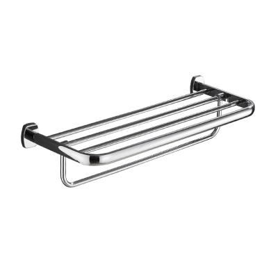 China SUS 304 Modern Hot Selling Folding Bathroom Shelf Rack Bar Hotel Bath Hanging Towel Rack for sale