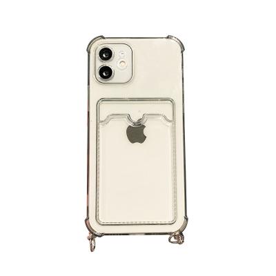 China Air 4 Clear Silicone Cell Phone Cover Corner Case Shockproof Stylish Protector Shockproof For iPhone 13 pro with Back Card Slot for sale