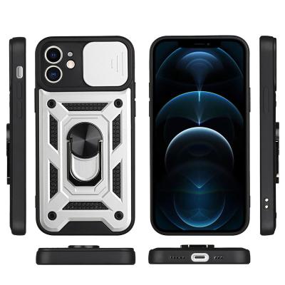 China Waterproof 360 Rotated Built In Kickstand With Camera Lens Slide Protector TPU Cell Phone Accessories Cases For iPhone 13 Pro Max for sale