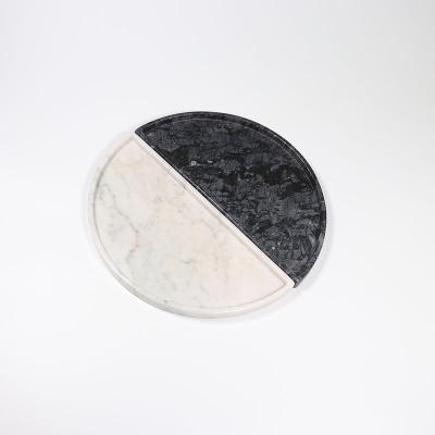 China Lauxry Marble Sustainable Custom Natural Stone Serving Tray Dining Room Kitchen Hotel Marble Tray for sale