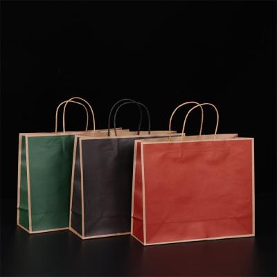 China Wholesale Cheap Recyclable Natural Brown Kraft Paper Bag For Gift Paper Handle Bags Multipurpose And High Quality For Shops for sale