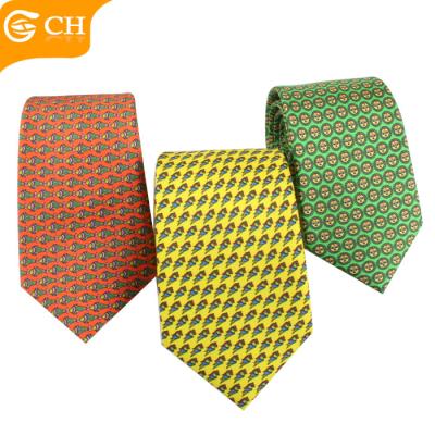 China Latest OEM Silk Custom Personalized Silk Necktie Custom Animal Tie Digital Printing 100% Silk Mens Tie for sale