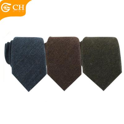 China Colorful Stripe Fashion Accessories Tweed Mens Wool Ties For Custom for sale