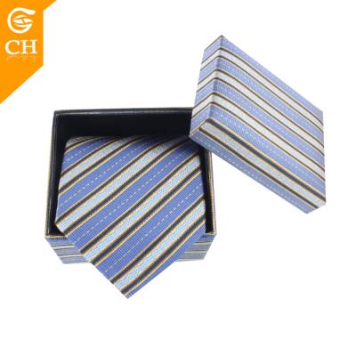 China Yarn Dyed Factory Direct Handsome Mens Stripes Business Woven Ties Box Packaging for sale