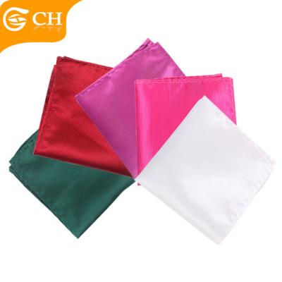 China China Supplier Plain Polyester Colorful Pocket Square, Wedding Handkerchief For Men for sale