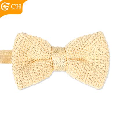 China Wholesale Good Quality Dobby Bow Tie Kids Light Yellow Bow Ties for sale