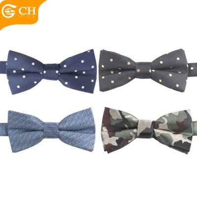 China Checked New Design Fashion Custom Mens Polyester Bow Ties for sale