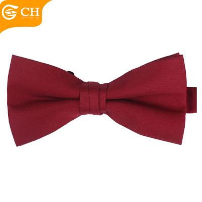 China New Arrival Awesome Style Polyester Red Pre Tied Adjustable Bow Tie for sale