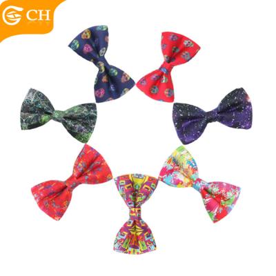 China New Flower Design Hot Selling Custom Made Bow Tie For Party Or Wedding Men's Flower Printed Silk Bow Tie for sale