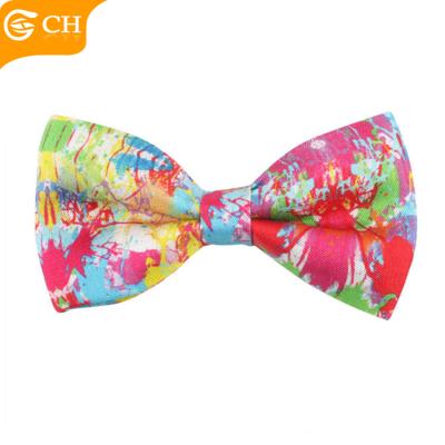 China 2021 new design cartoon bow tie custom wholesale silk printed bow tie for sale