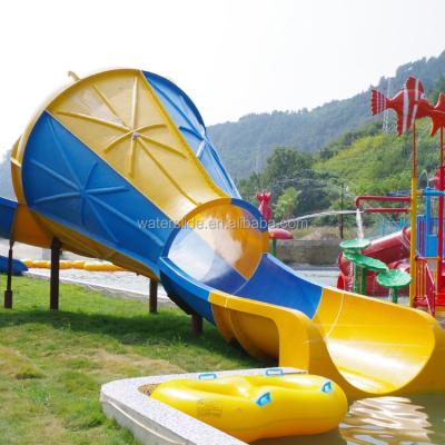 China Small Kids Fiberglass Trumpet Water Slide For Water Park Customized Size for sale